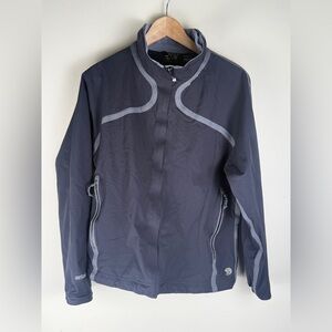 Mountain Hardware Conduit Soft Shell Women's Large Full Zip Jacket Black Outdoor